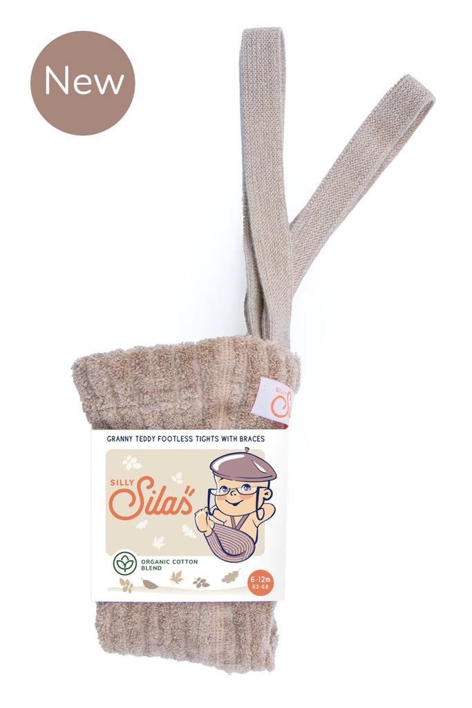 Teddy Footless Tights Peanut Blend by Silly Silas – Mochi Kids