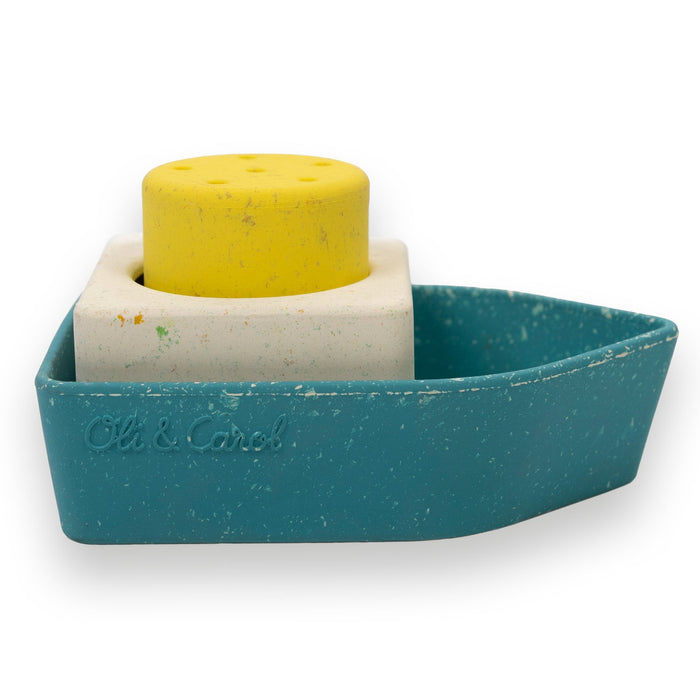 Upcycled Boat Bath Toy - Yellow by Oli and Carol