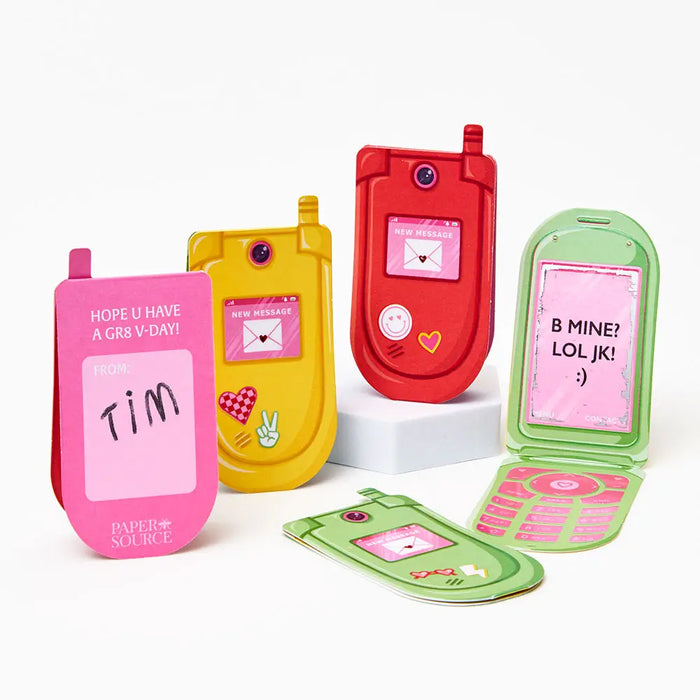 Flip Phone Valentine's Cards by Paper Source