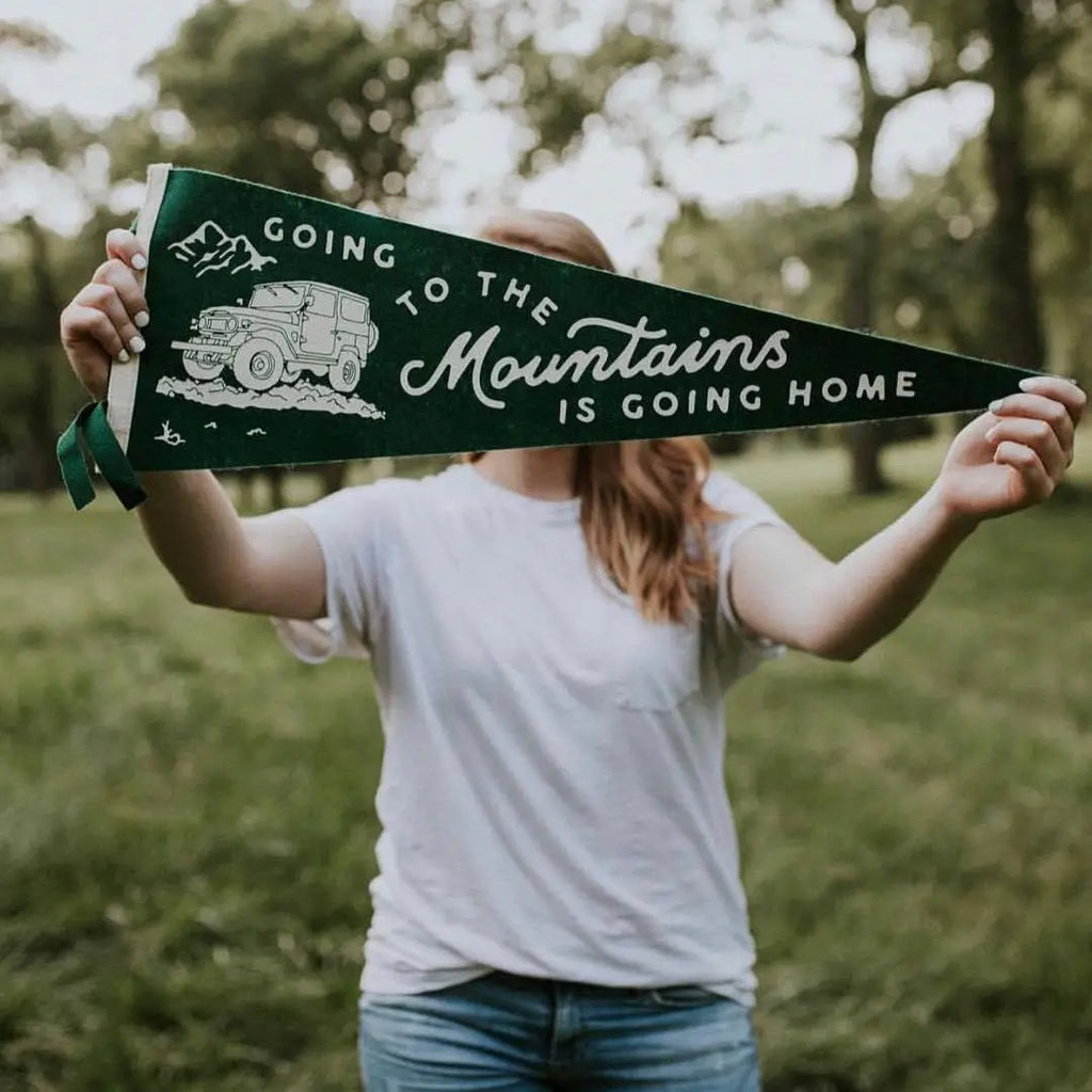 Going to the Mountains is Going Home Pennant by Oxford Pennant