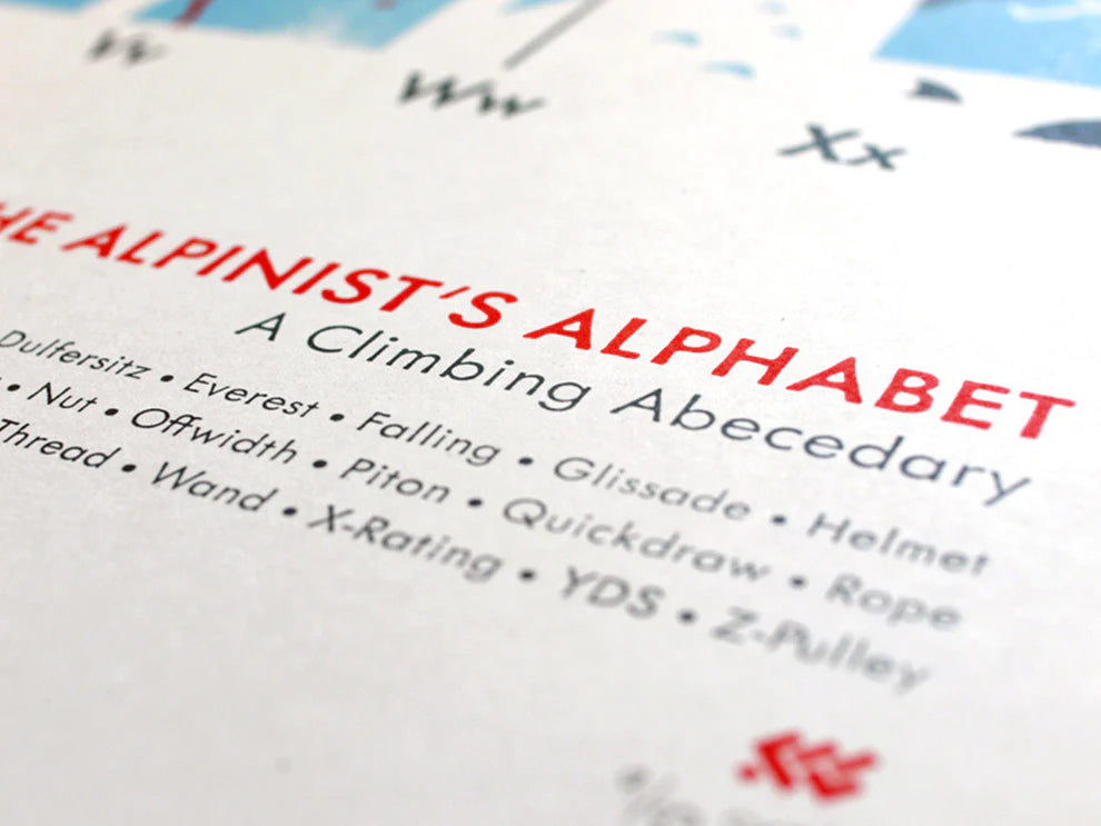 The Alpinist's Alphabet Print by My Outdoor Alphabet