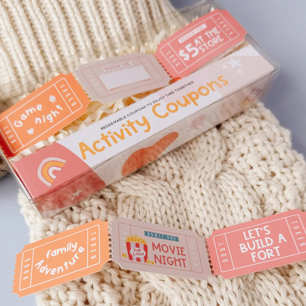 Activity Tickets for Kids - Pre-Filled Coupons by Curated for You Gifts