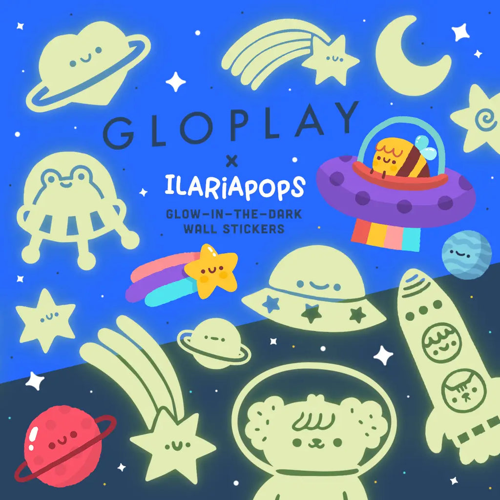 Cosmic Cute! Glow in The Dark Wall Stickers by Gloplay