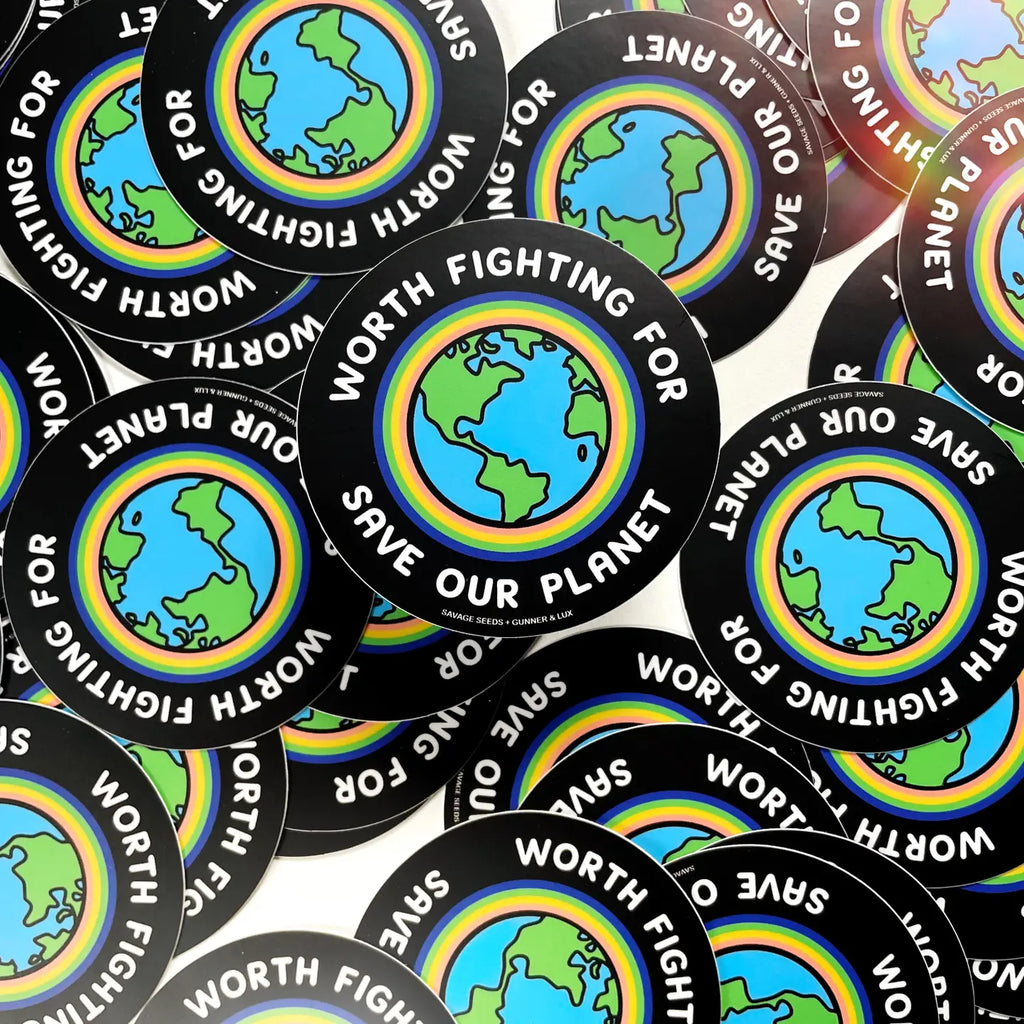 Worth Fighting For Save Our Planet Sticker by Gunner and Lux