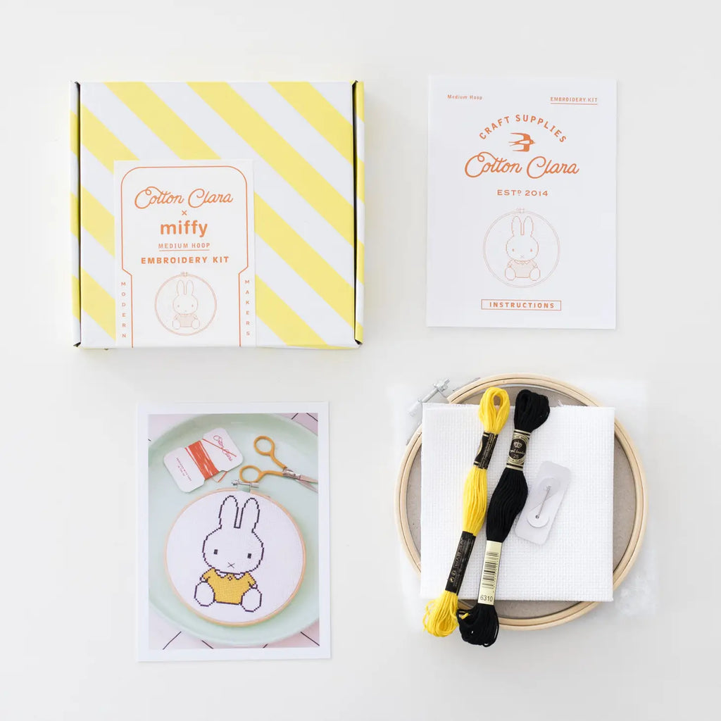 Miffy Yellow Cross Stitch Kit by Cotton Clara