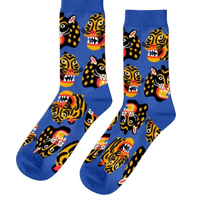 Kristina Micotti Wild Cats Large Crew Socks by Yellow Owl Workshop