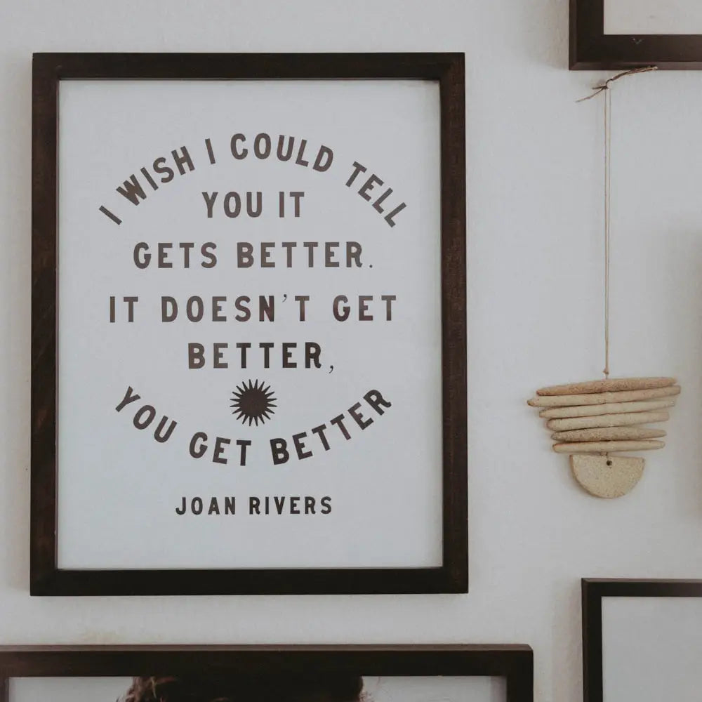 Letterpress - Joan Rivers Quote by The Bee & The Fox