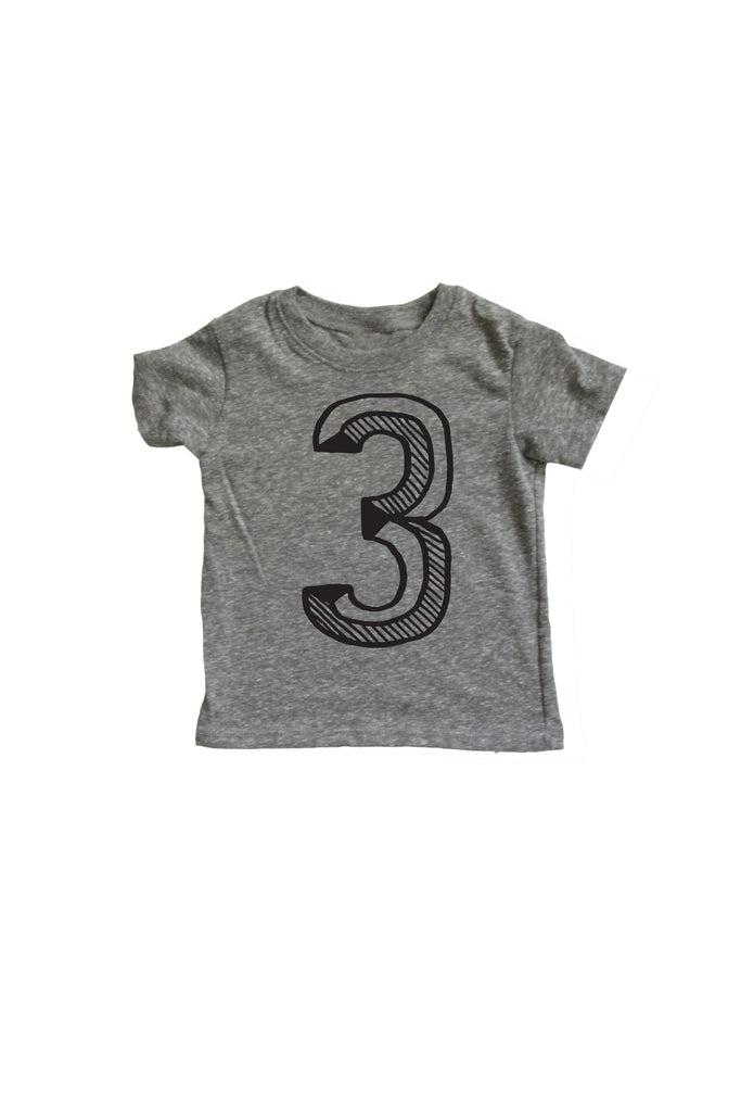 Gray Number Tee Numbers 1-10