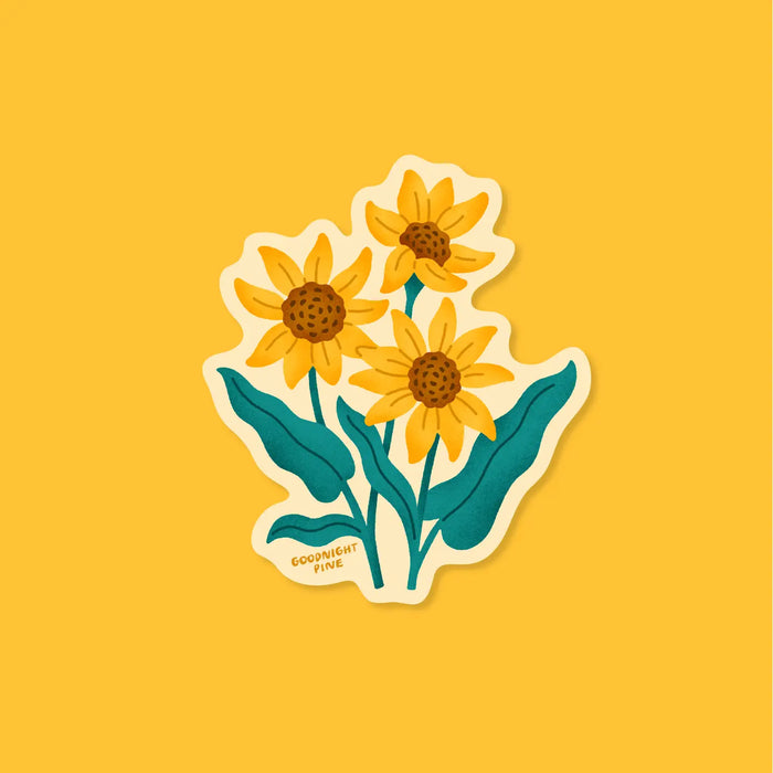 Arrowleaf Balsamroot Sticker by Goodnight Pine