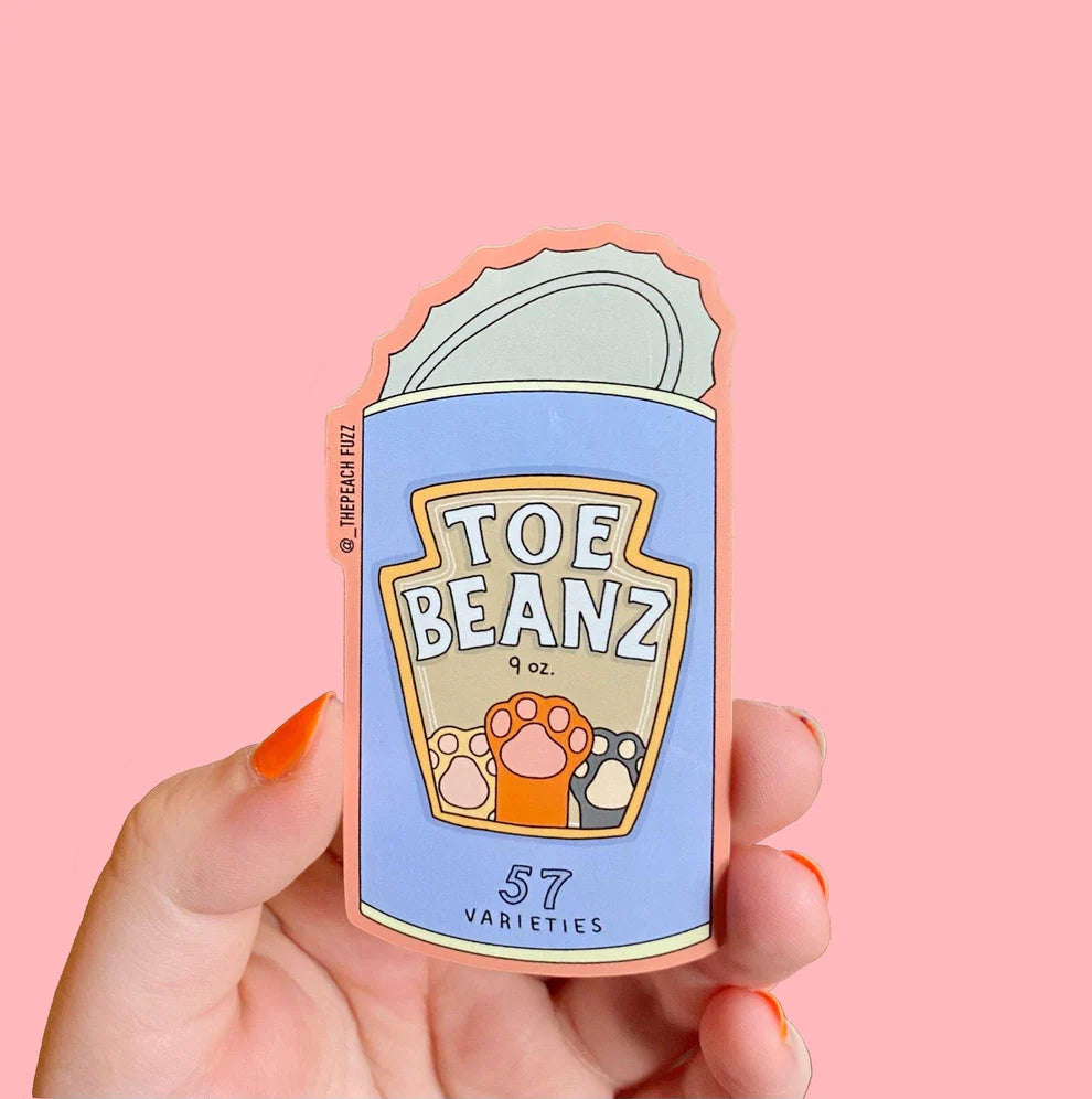 Toe Beans Sticker by The Peach Fuzz