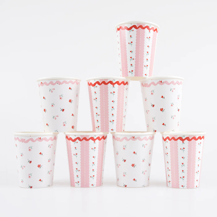 Vintage Rose Cups by Meri Meri