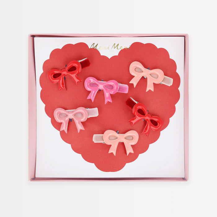 Valentine's Bow Hair Clips by Meri Meri