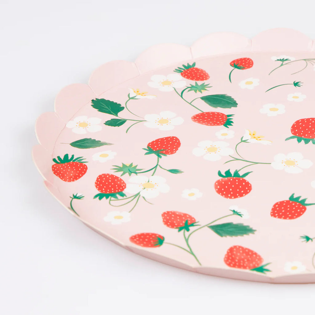 Strawberry Pattern Side Plates by Meri Meri