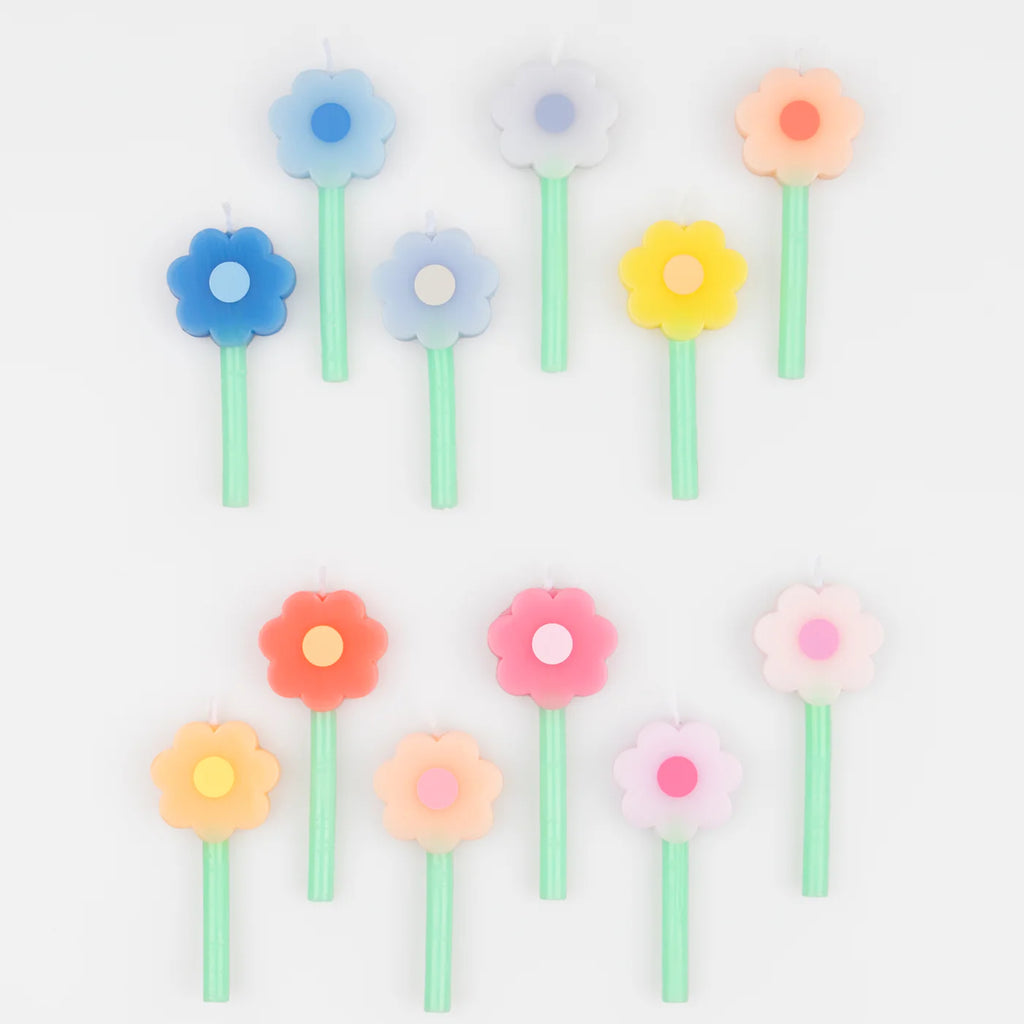 Rainbow Daisy Candles by Meri Meri