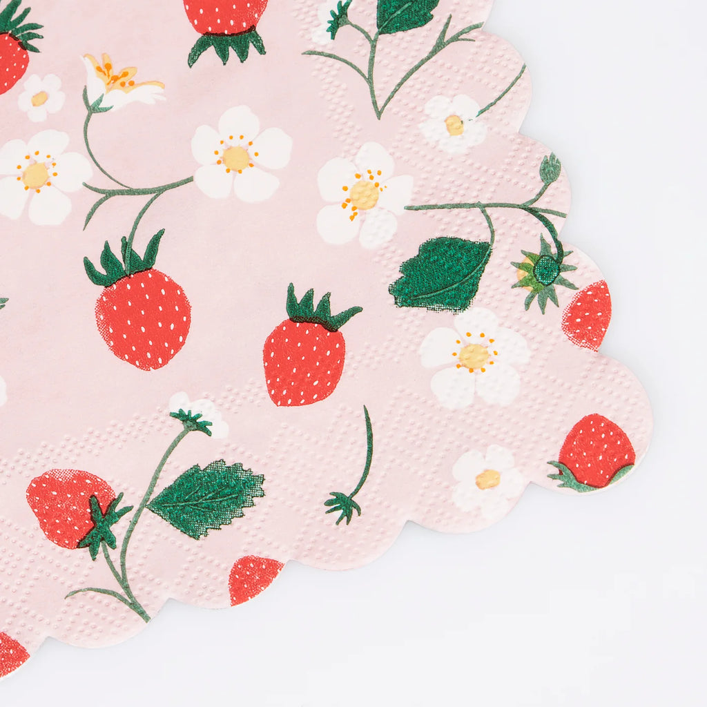 Strawberry Pattern Small Napkins by Meri Meri