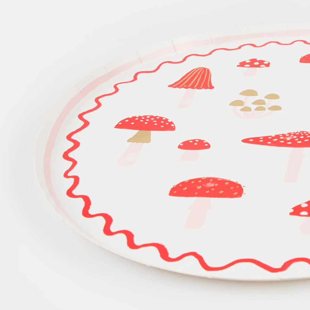 Merry Mushroom Dinner Plates by Meri Meri