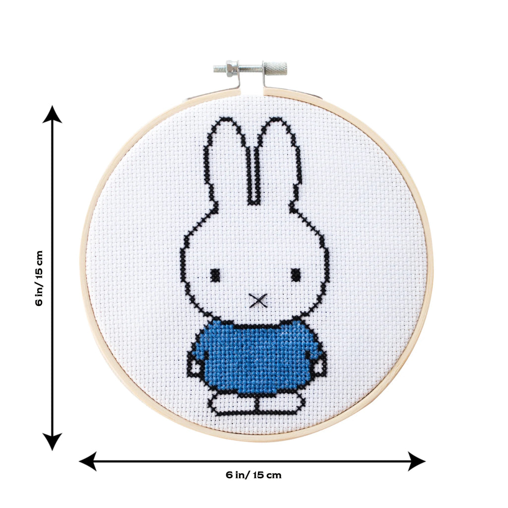 Miffy Blue Cross Stitch Kit by Cotton Clara