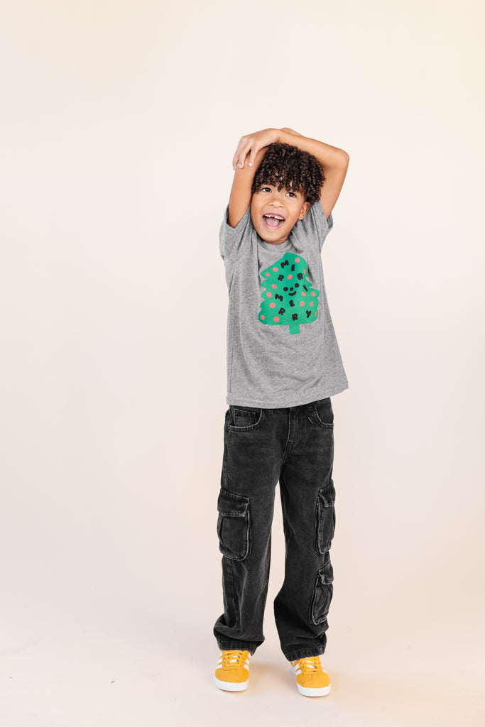 Suzy Ultman X Mochi Kids Merry Merry Tree Baby + Kid + Adult Tee