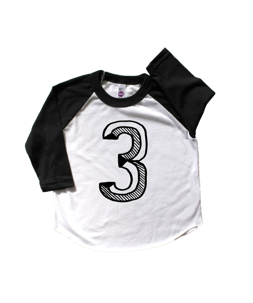 Baseball Number Tee Numbers 1-10