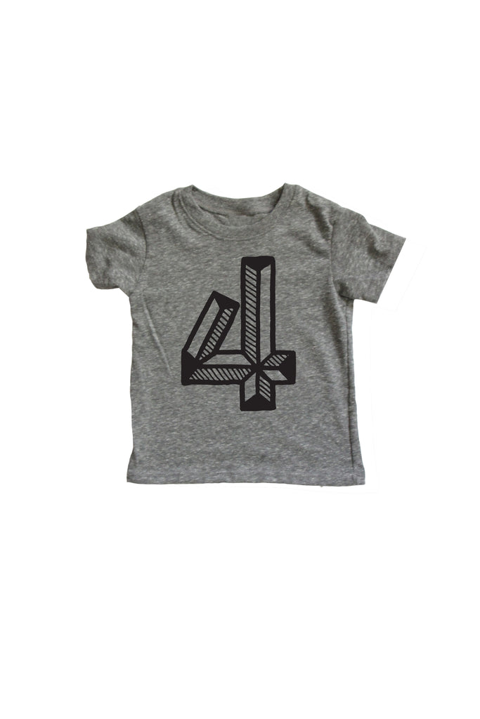 Gray Number Tee Numbers 1-10