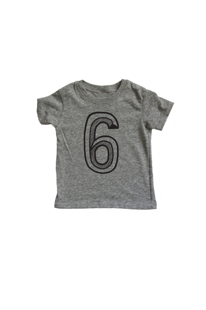 Gray Number Tee Numbers 1-10