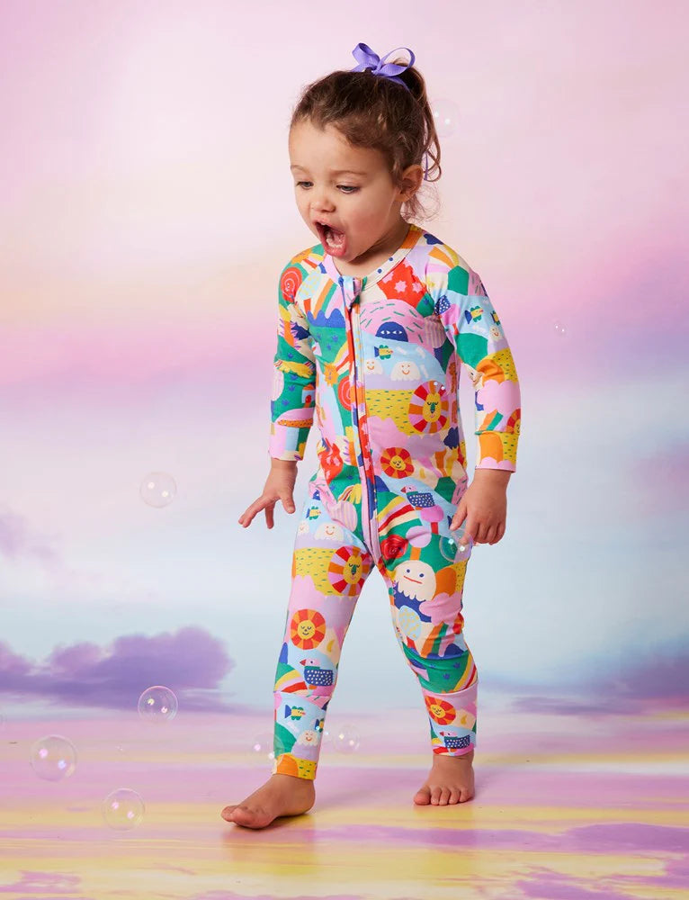 Rainbow Valley Long Sleeve Romper by Halcyon Nights