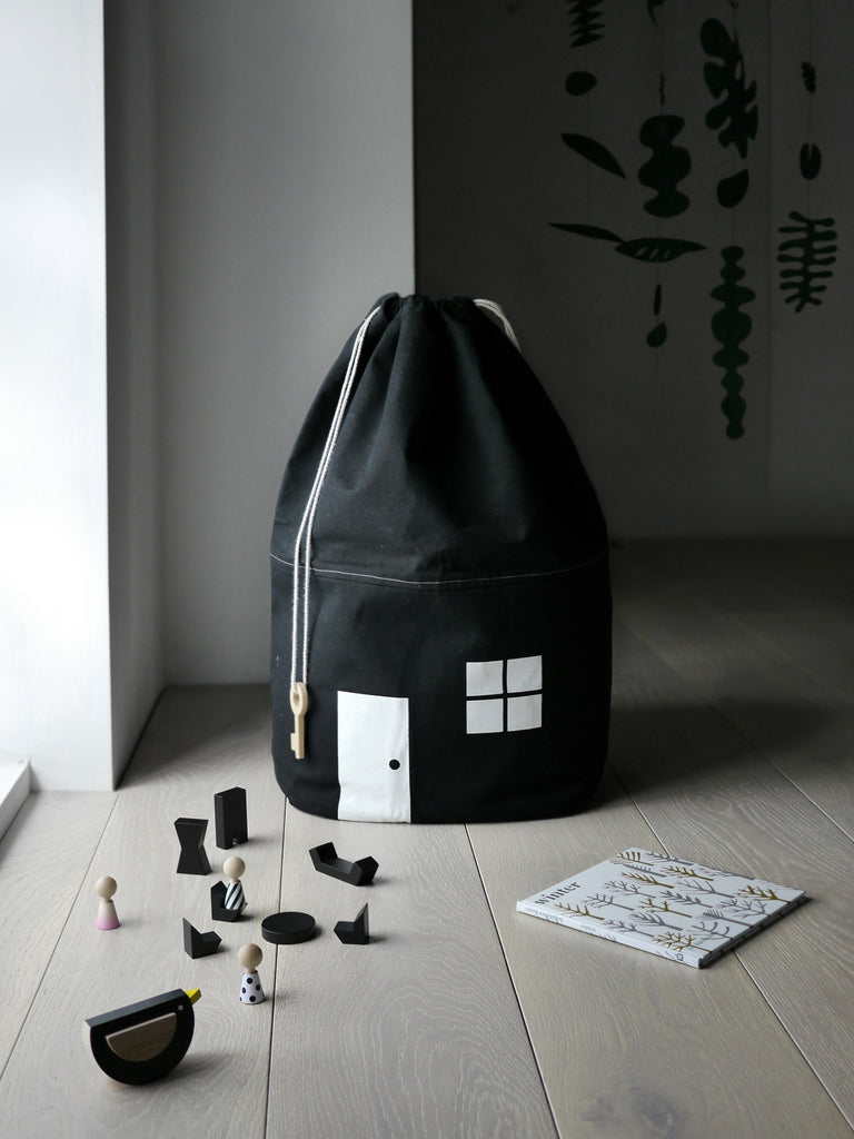 House No.2 Large Organic Storage Bag by Rock & Pebble