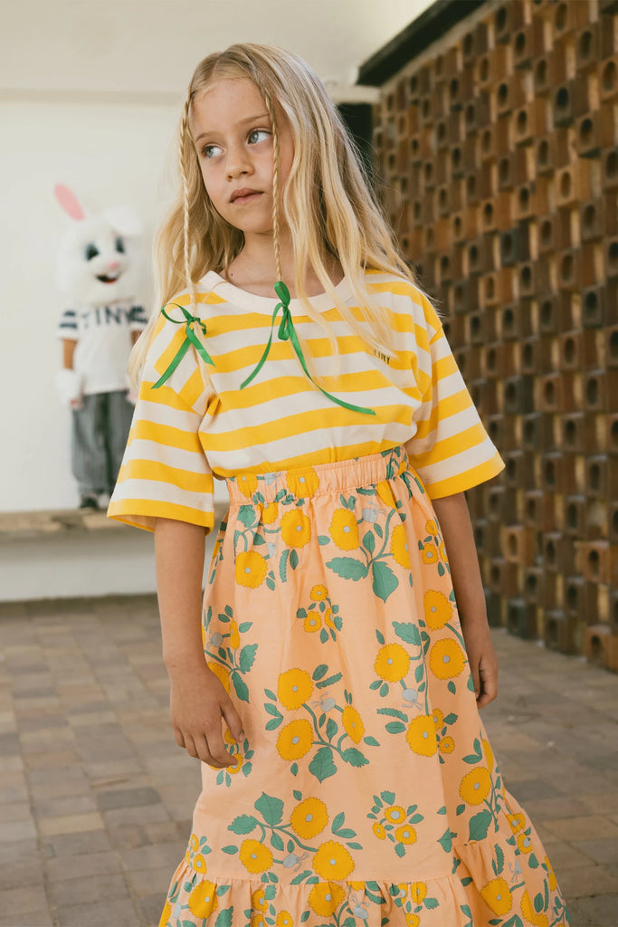 Stripes Tee Yellow/Light Cream by Tinycottons