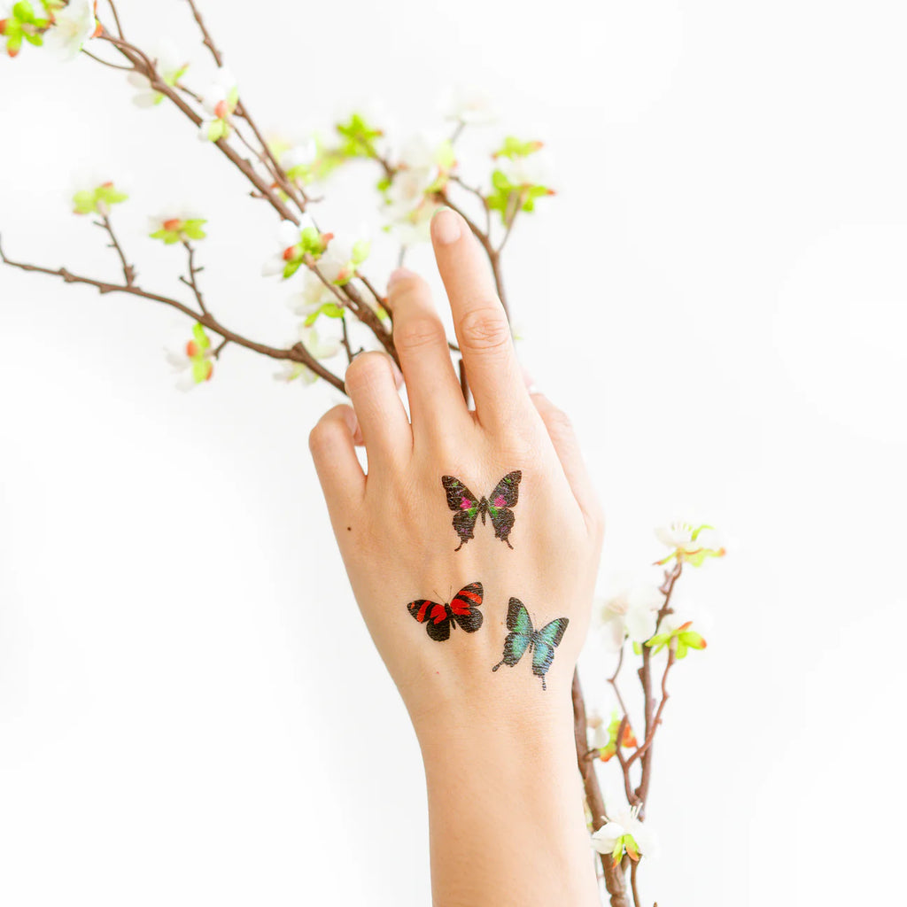 Butterfly Trio Temporary Tattoos by Tattly