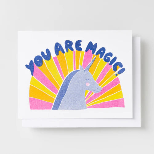 You are Magic - Risograph Card by Yellow Owl Workshop