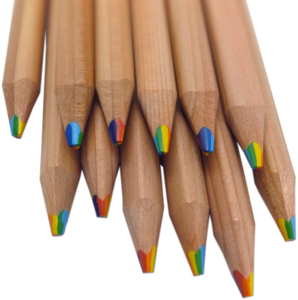 7 in 1 Rainbow Colored Pencils, Jumbo Color Pencils for Kids & Adults,  Multicolored Pencils, Drawing Pencils for Sketching & Coloring, Rainbow  Pencils
