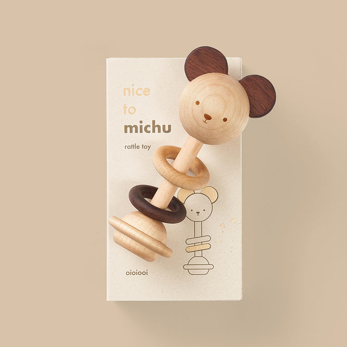 Nice to Michu Baby Rattle by Oioiooi