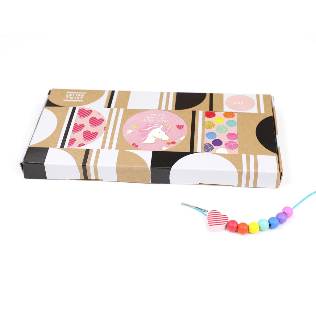 Personalised Unicorn And Rainbow Bracelet Making Kit By Cotton Twist