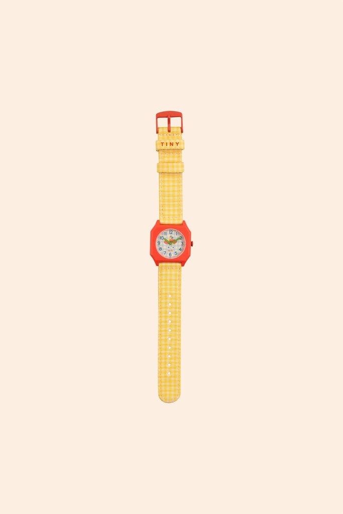 Vichy yellow Kid's Watch by Mini Kyomo x Tinycottons